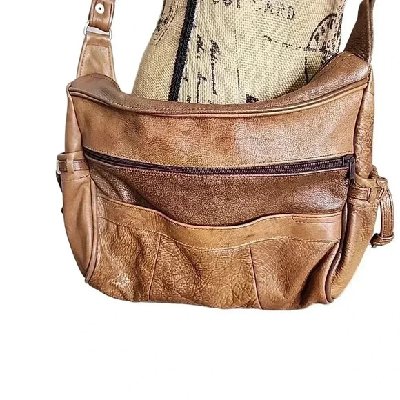 Mexican leather Hobo Bag. Large size - Picture 3 of 11